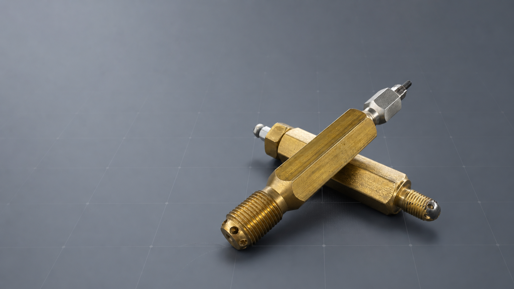 Catalytic igniters arranged as a staged brass product photograph